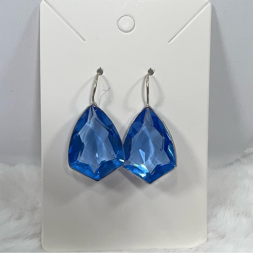 Blue Topaz 925 Earrings